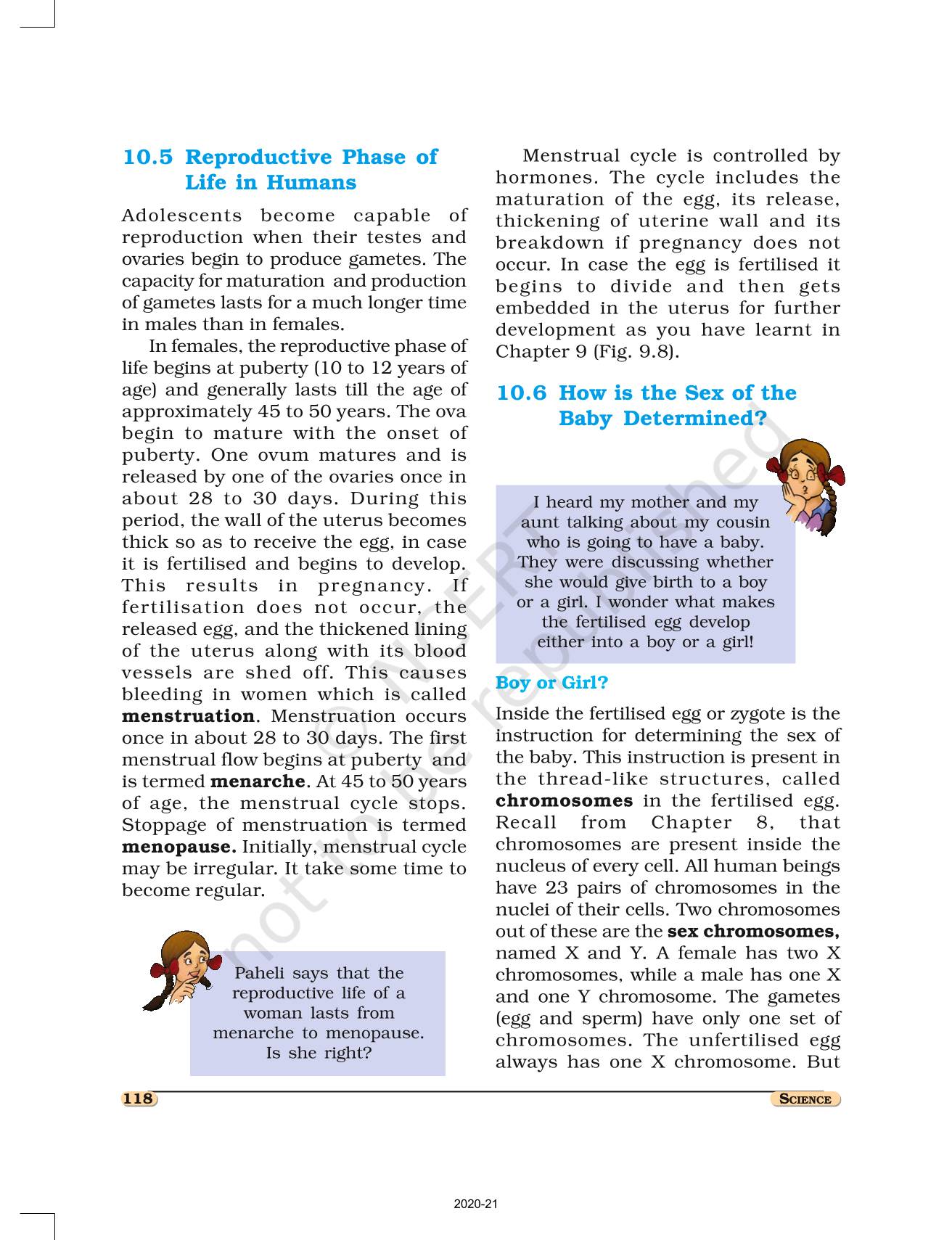 Reaching The Age Of Adolescence - NCERT Book Of Class 8 Science